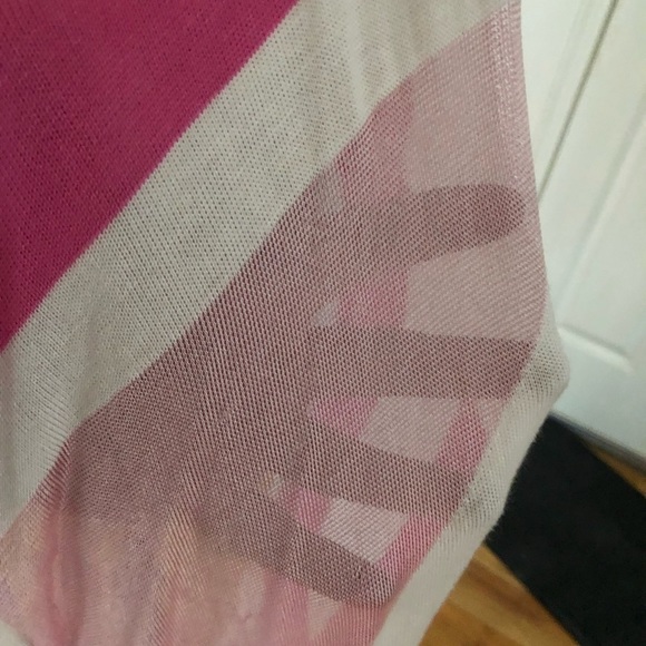 INC International Concepts size small pink & white waterfall front sweater - Picture 5 of 7